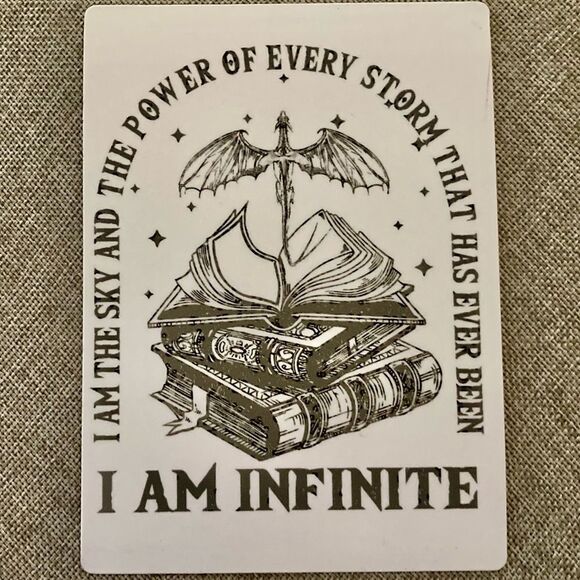 Fourth Wing “I Am Infinite” Rebecca Yarros Magnet - Picture 2 of 3